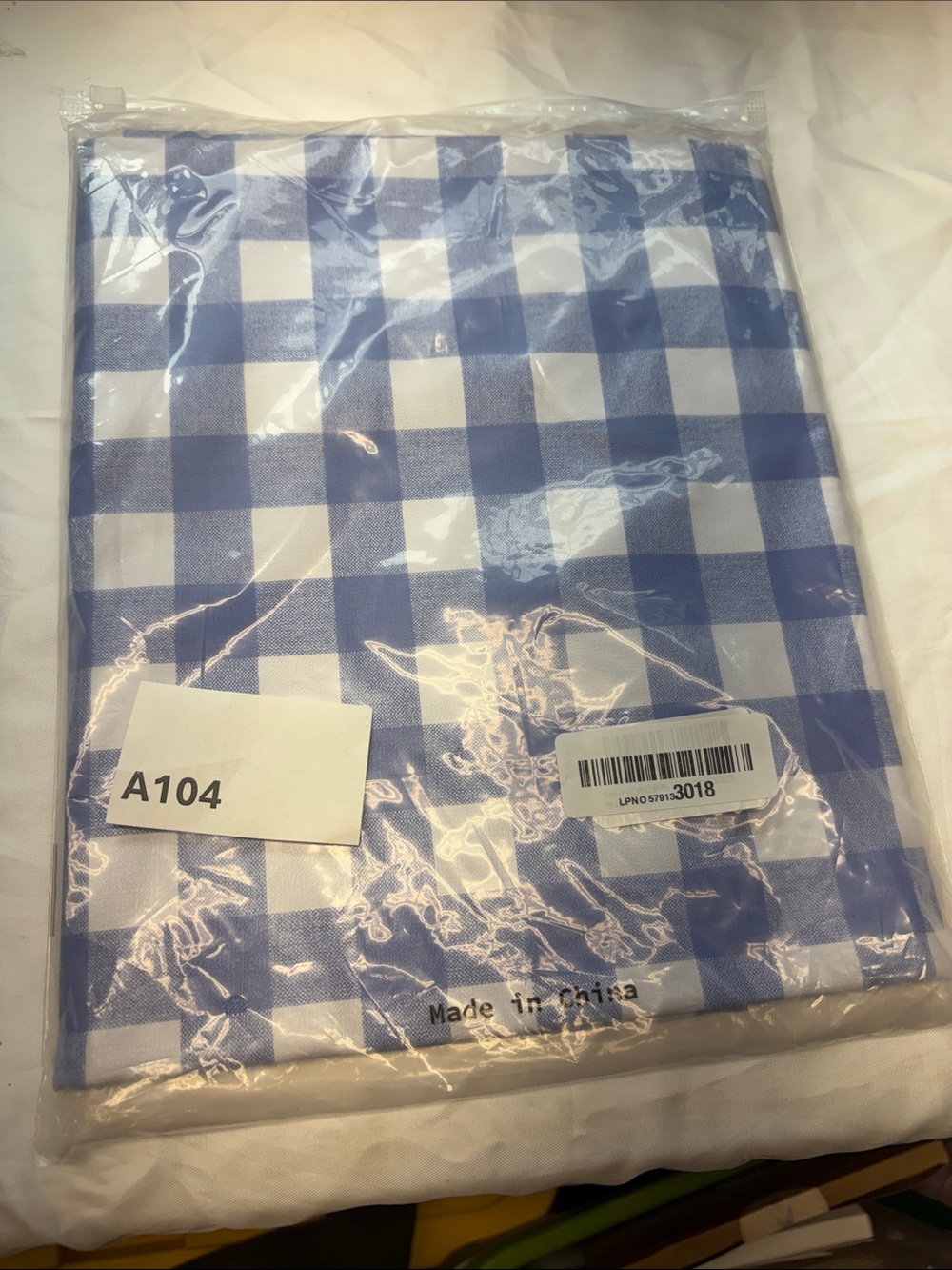 Blue and White Checkered Party Tablecloth - Home Party Supplies